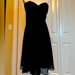 WHBM Strapless chiffon cocktail dress 14